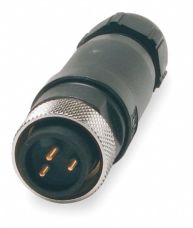 Internal Thread ConnectorNumber of Pins: 3, Male, Plug End: Straight, 600VAC/DC Max. Voltage