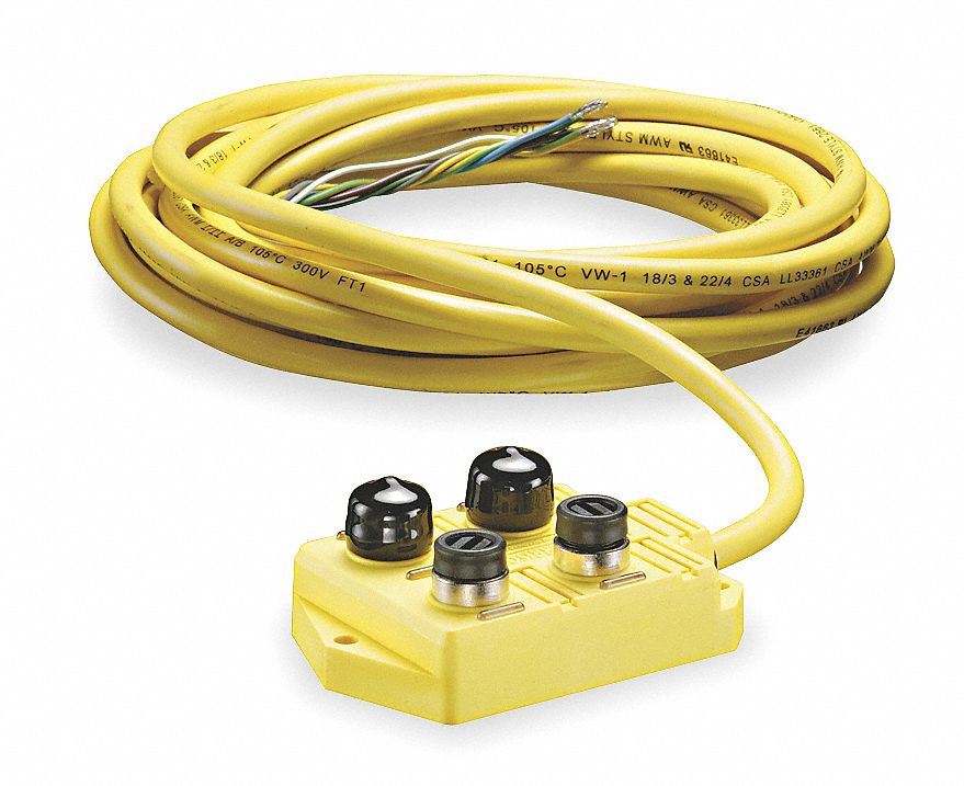 Sensor Wiring Block,4 Pin,Plug,Male