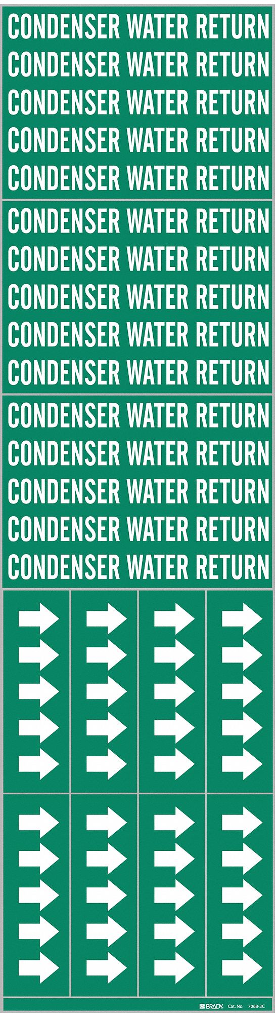 Pipe Mrkr,Condenser Water Return, to 3/4