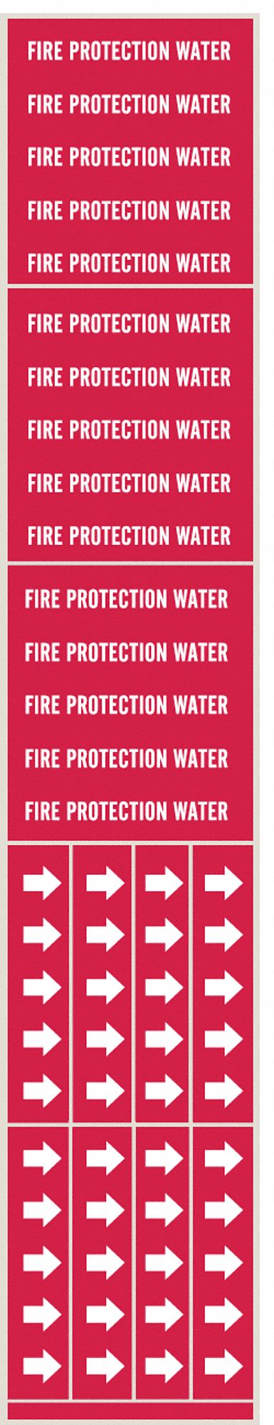 Pipe Mrkr,Fire Protection Water,to 3/4In