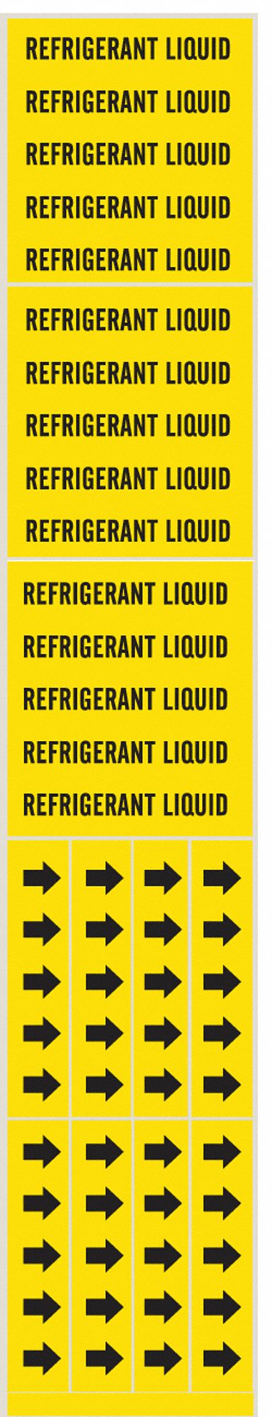Pipe Marker,Refrigerant Liquid,to 3/4 In