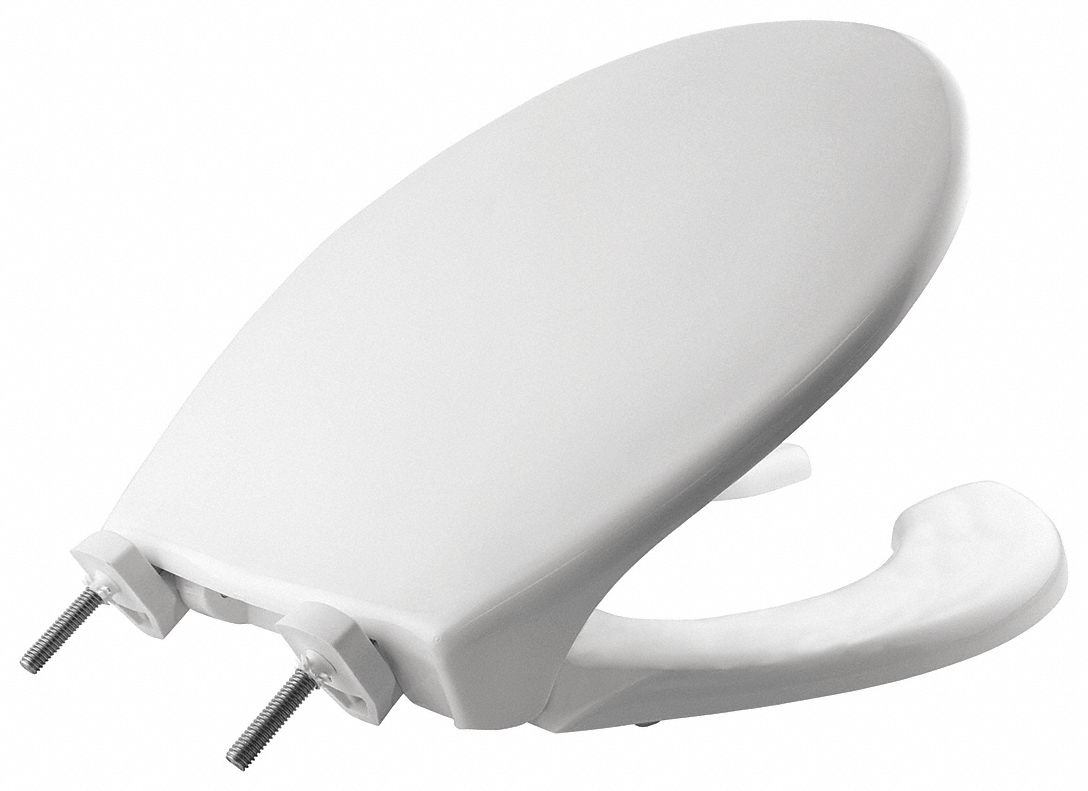 BEMIS Round, Standard Toilet Seat Type, Open Front Type, Includes Cover Yes, White, Slow Close