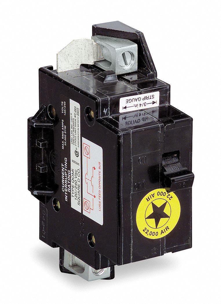 SQUARE D Miniature Circuit Breaker, Amps 70 A, Circuit Breaker Type