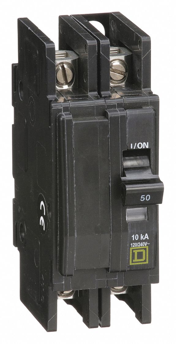 SQUARE D Miniature Circuit Breaker, Amps 50 A, Circuit Breaker Type
