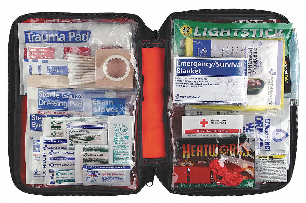 AMERICAN RED CROSS Emergency Preparedness Kit, Number Of Components 106 ...