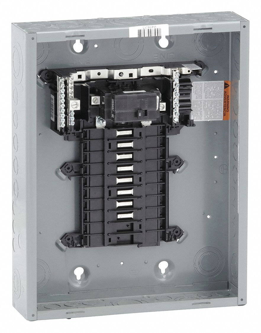 SQUARE D Load Center, Number of Spaces 16, Amps 100 A, Circuit Breaker