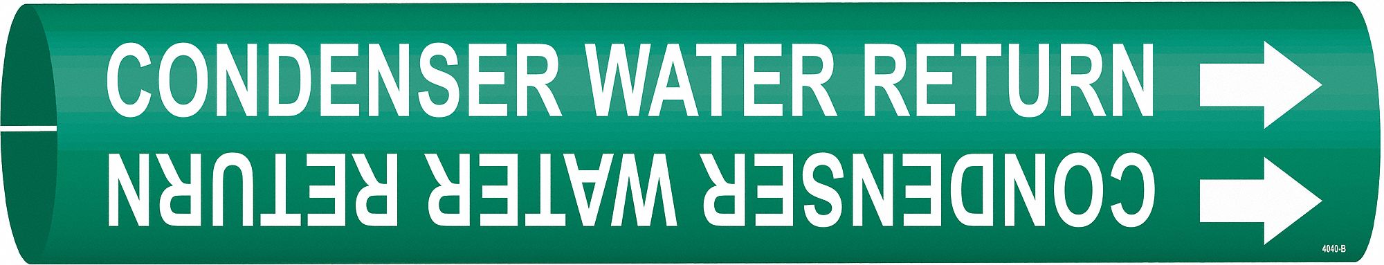 Pipe Marker,Condenser Water Return,Green