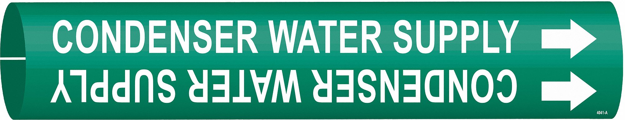 Pipe Marker,Condenser Water Supply,Green