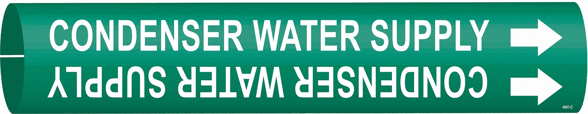 Pipe Marker,Condenser Water Supply,Green