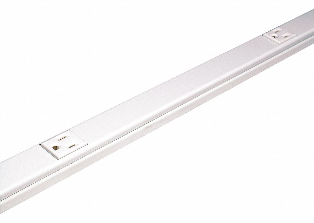 LEGRAND Prewired Raceway 2 Circuits, 6 Outlets, NEMA 515R, 6 ft Lg, 1 5/16 in W x 3/4 in H