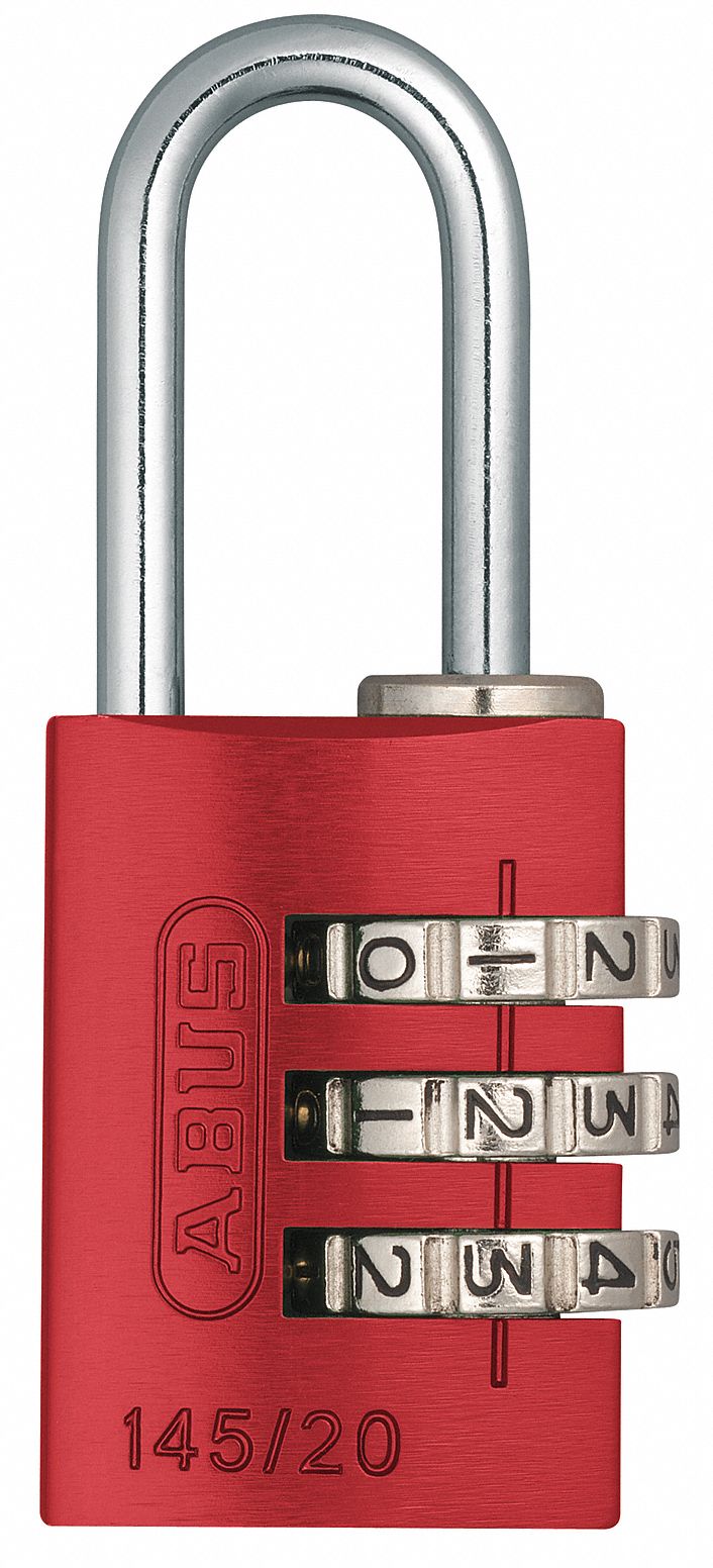 ABUS Combination Padlock, Resettable SideDial Location, 7/8" Shackle