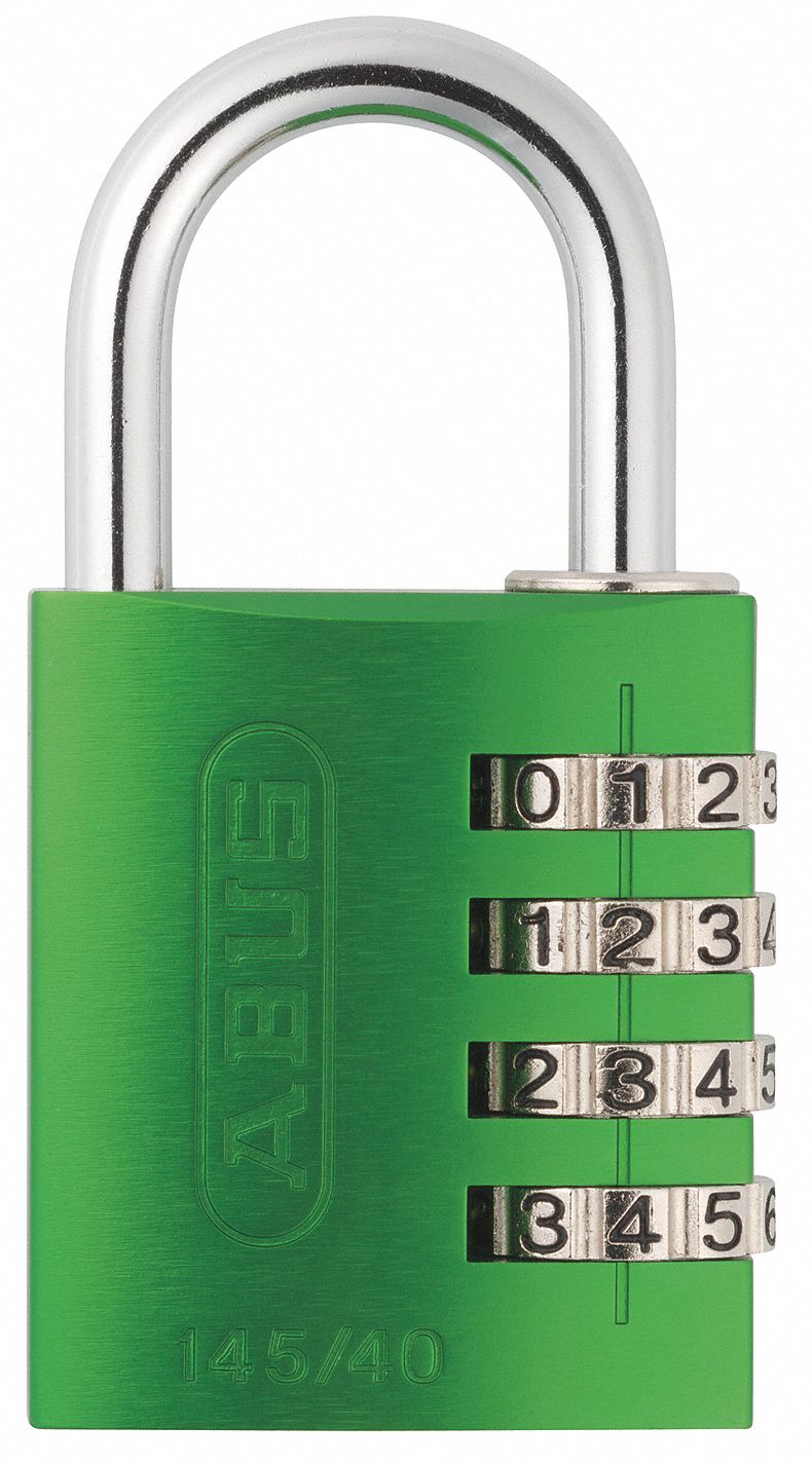 ABUS Combination Padlock, Resettable SideDial Location, 1 in Shackle