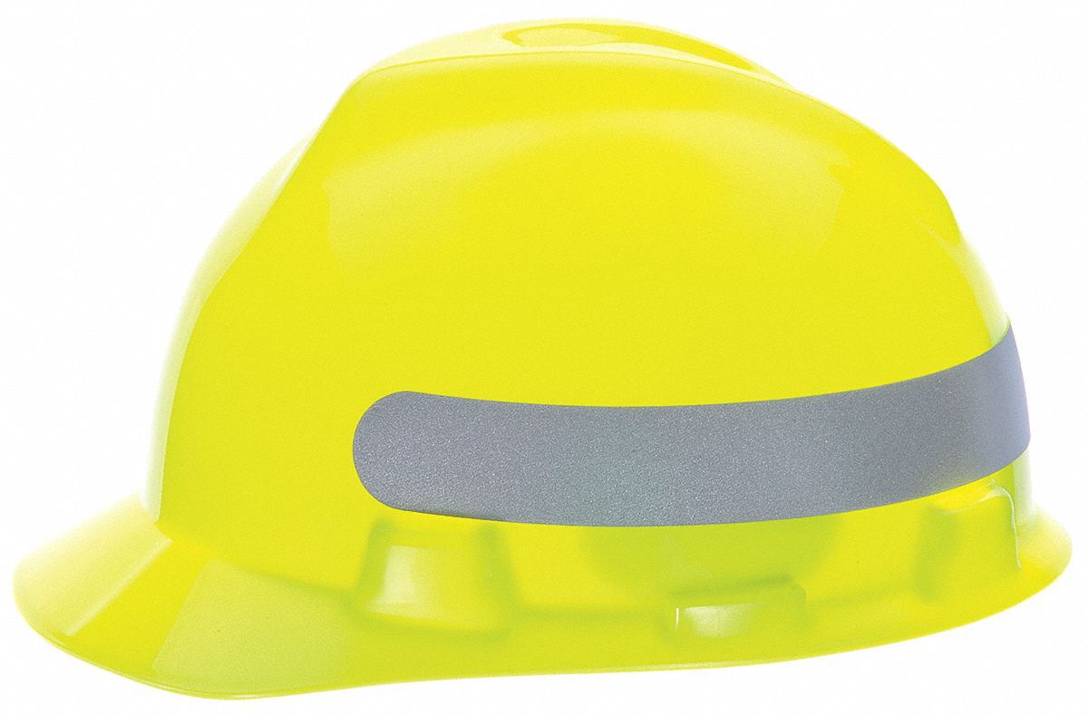 MSA Hard Hat, Type 1, Class E, HiVis Yellow 5KAX310102194 Grainger