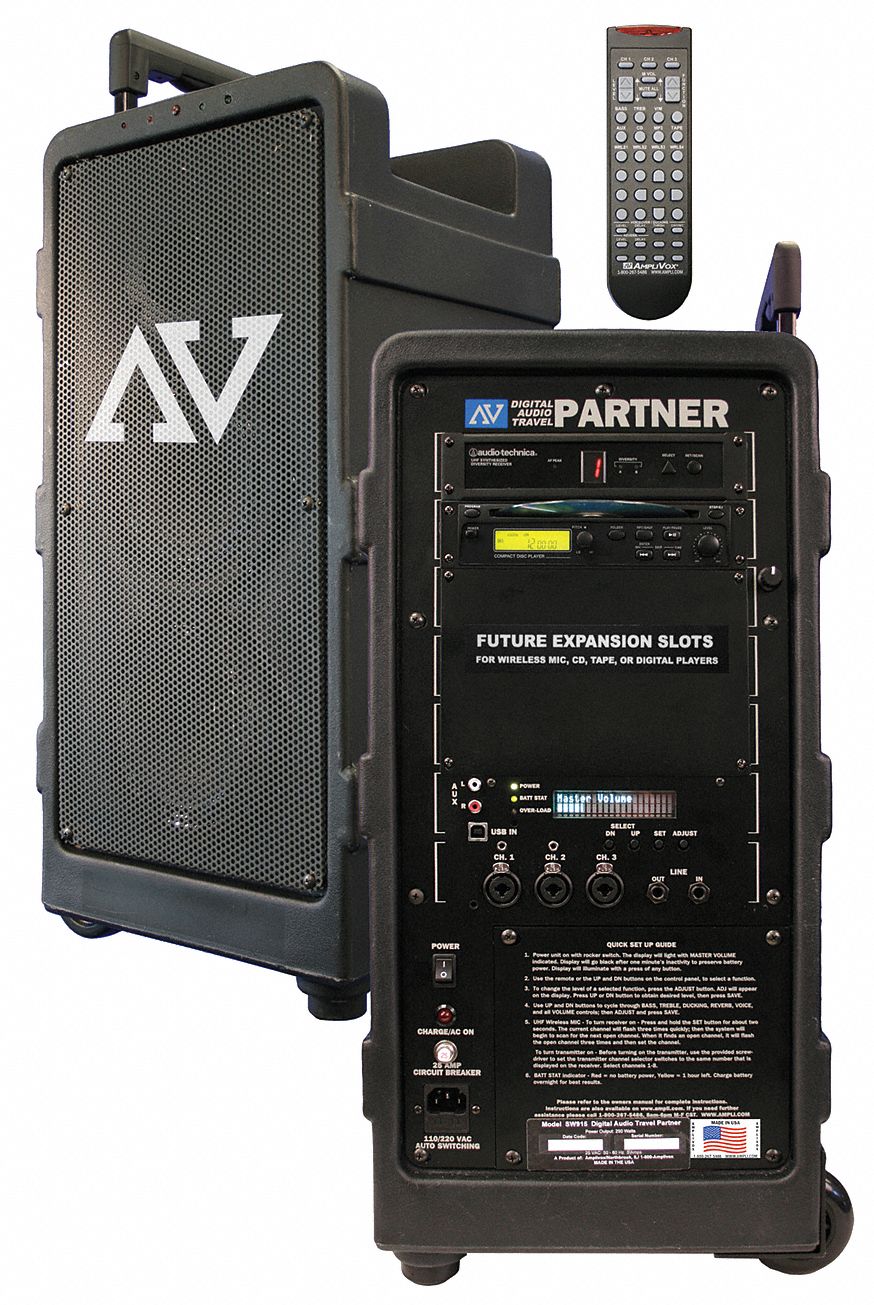 AMPLIVOX SOUND SYSTEMS Portable Public Address System, For Use With