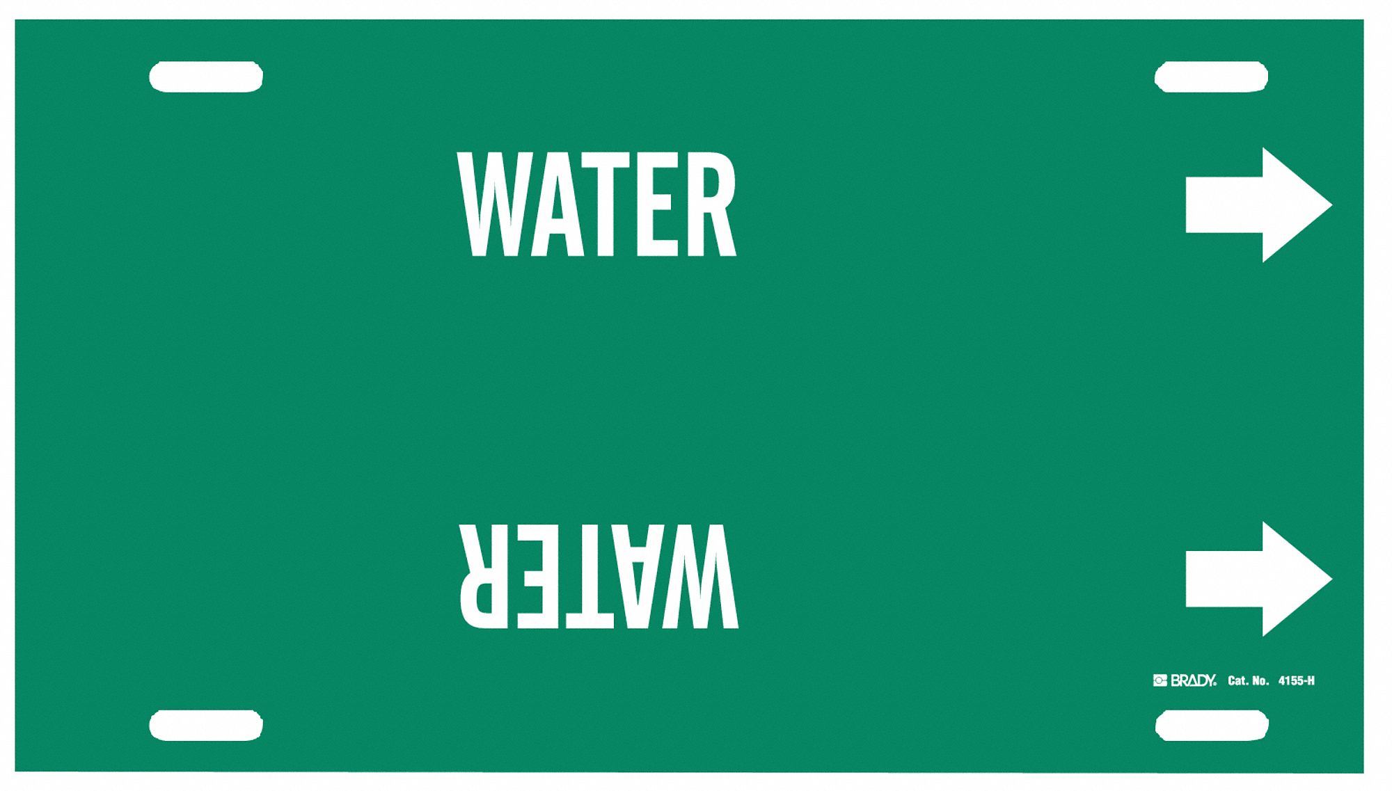 Pipe Marker,Water,Green,10 to 15 In