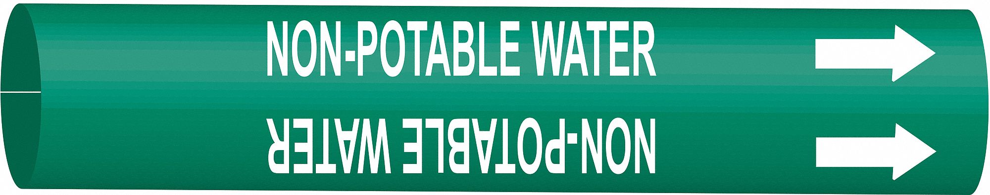 Pipe Marker,Non-Potable Water,10to15 In