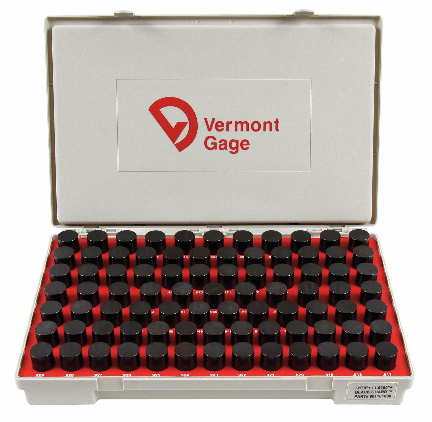 VERMONT GAGE Black OxideCoated Pin Gauge Set, Number of Gauges 84