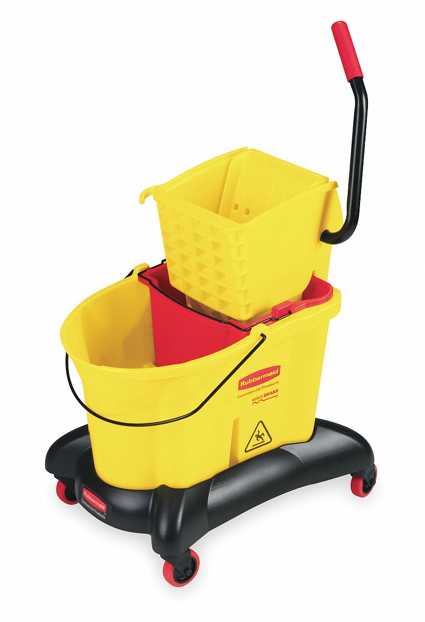 RUBBERMAID COMMERCIAL PRODUCTS Yellow Polypropylene Mop Dual Bucket