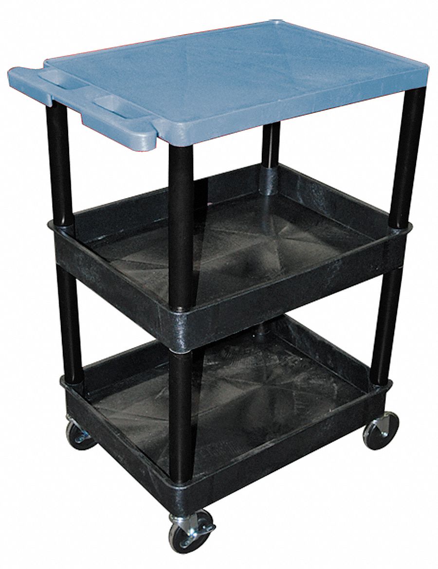 GRAINGER APPROVED Utility Cart, 300 lb. Cap., PE, 2 Shelves 5RCR9