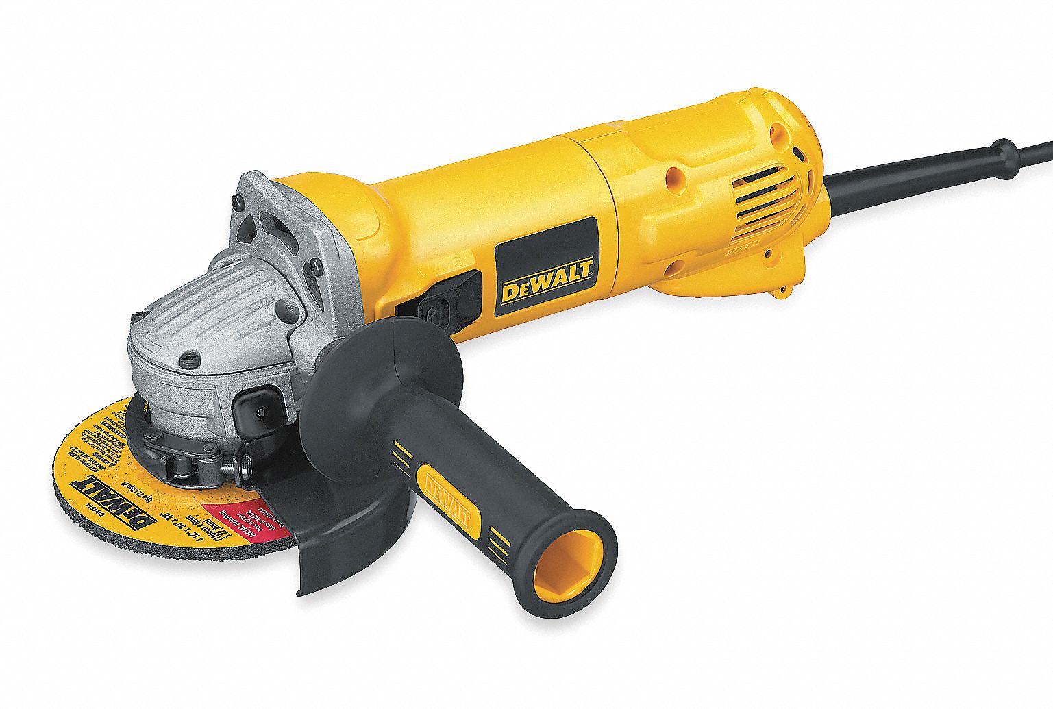 DEWALT Angle Grinder, 4 1/2 in Wheel Dia., 10 Amps, 120V AC, 11,000 No