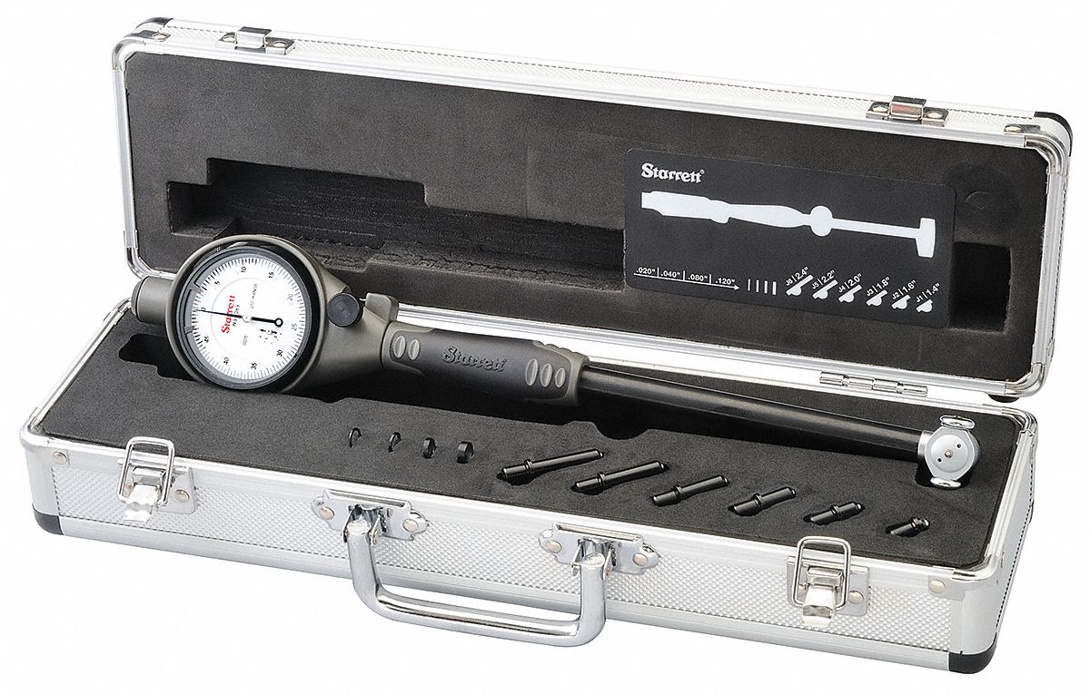 Starrett dial bore gauge operation type mechanical range 1 4 in to 2 