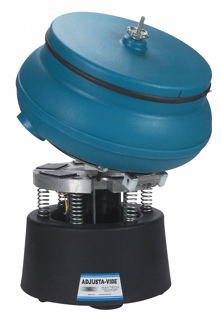 RAYTECH Vibratory Tumbler, With Drain and Tilting Plate, 0.75 cu ft, 75