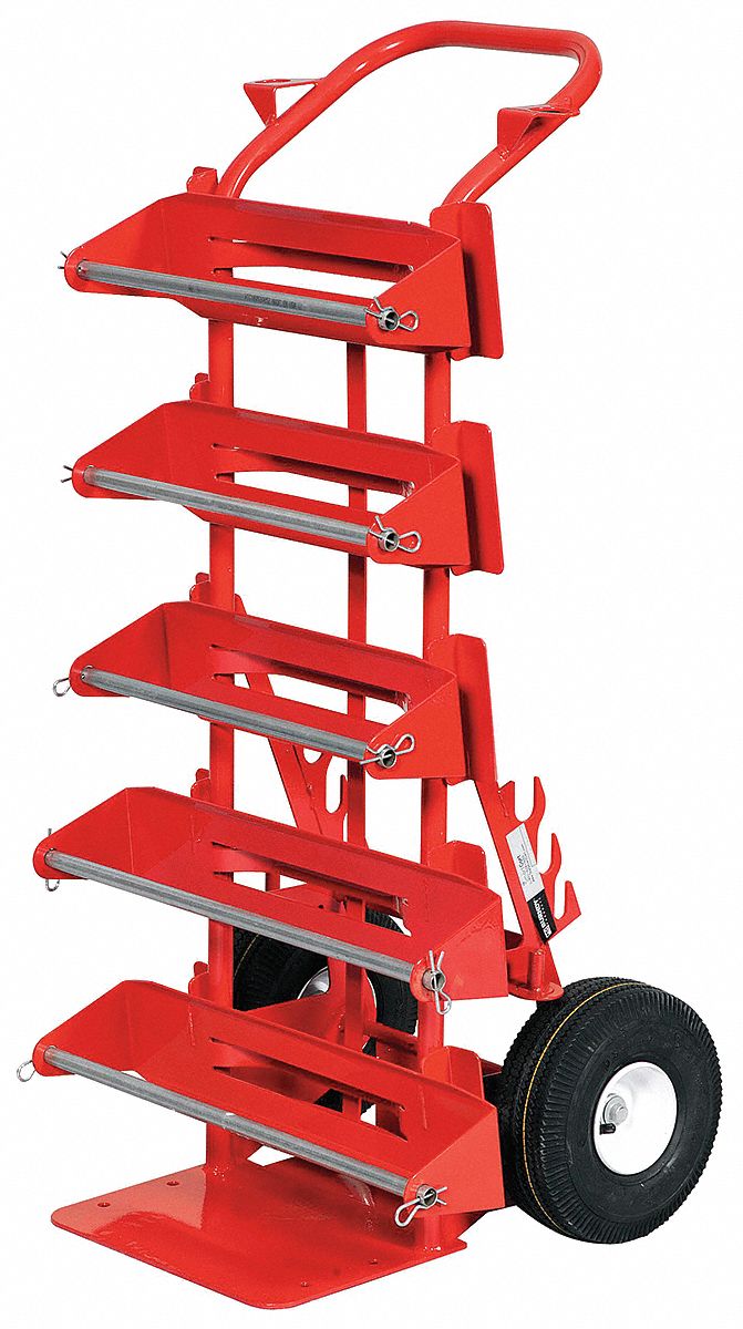 BURNDY Wire Spool Cart, 600 lb Load Capacity, Steel 5UVG0BSC2H3A2B