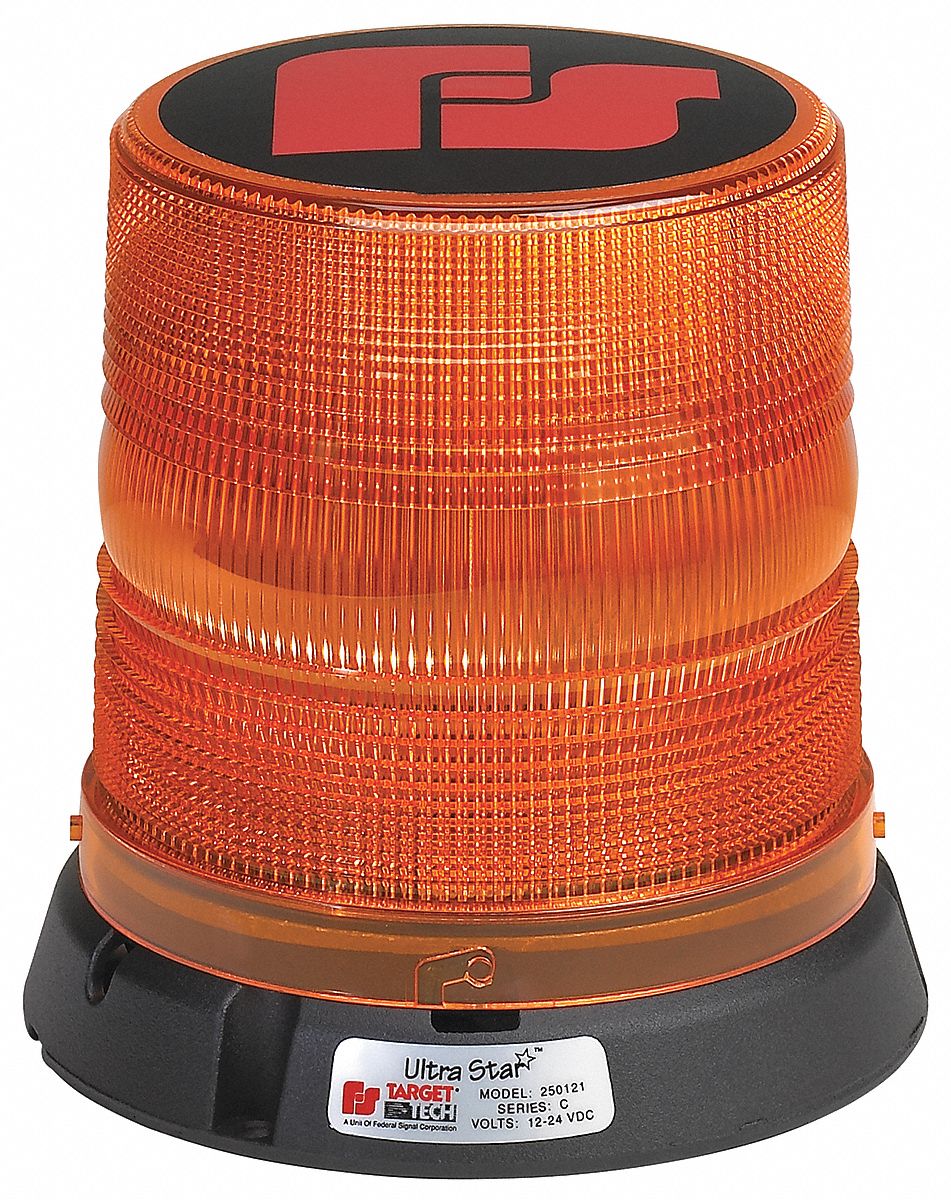 FEDERAL SIGNAL Strobe Light, Amber, Flashing 5UVN925012102 Grainger