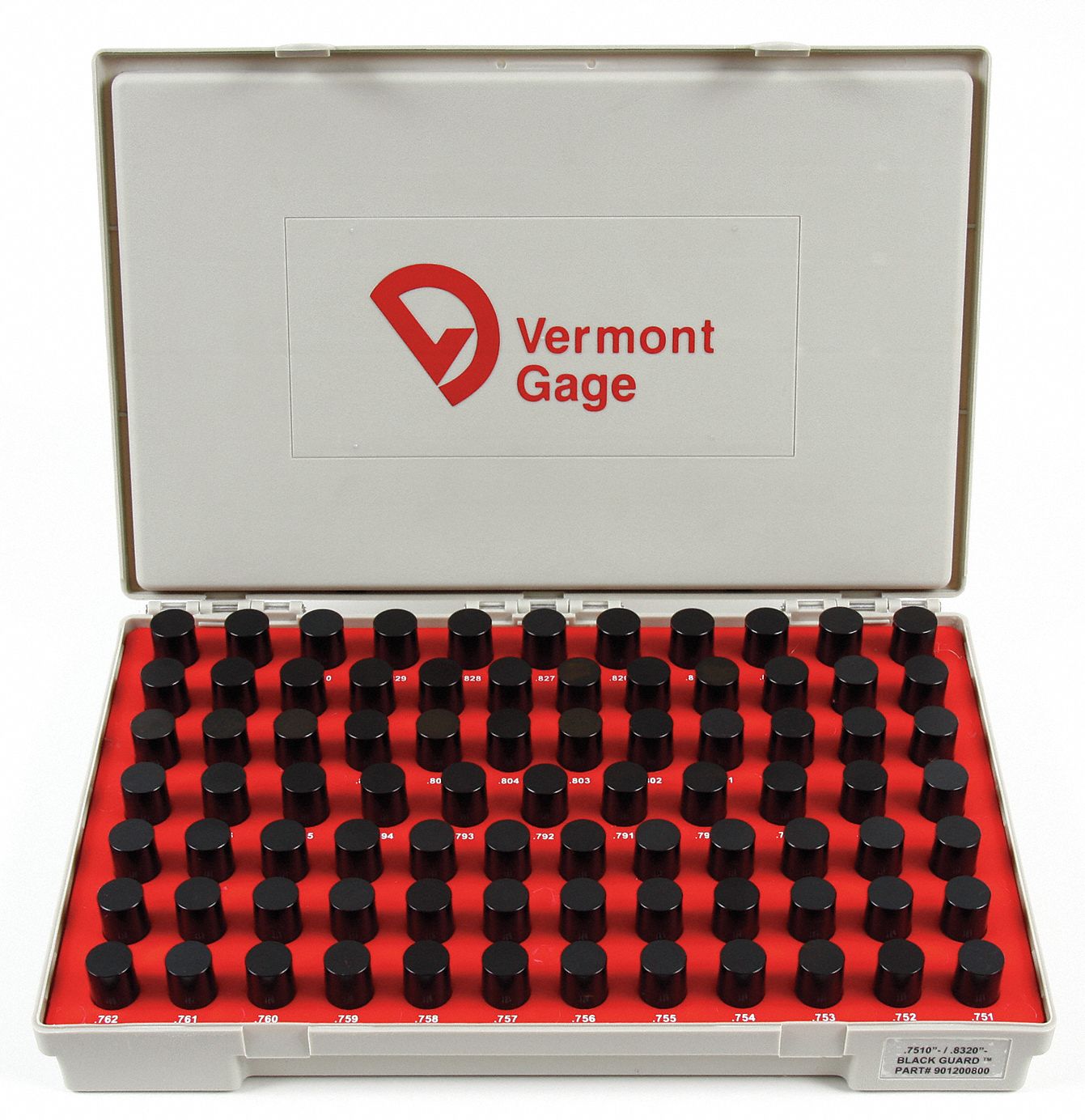 VERMONT GAGE Black Oxide Pin Gage Set, ZZ Class, 52100 Tool Steel 60/