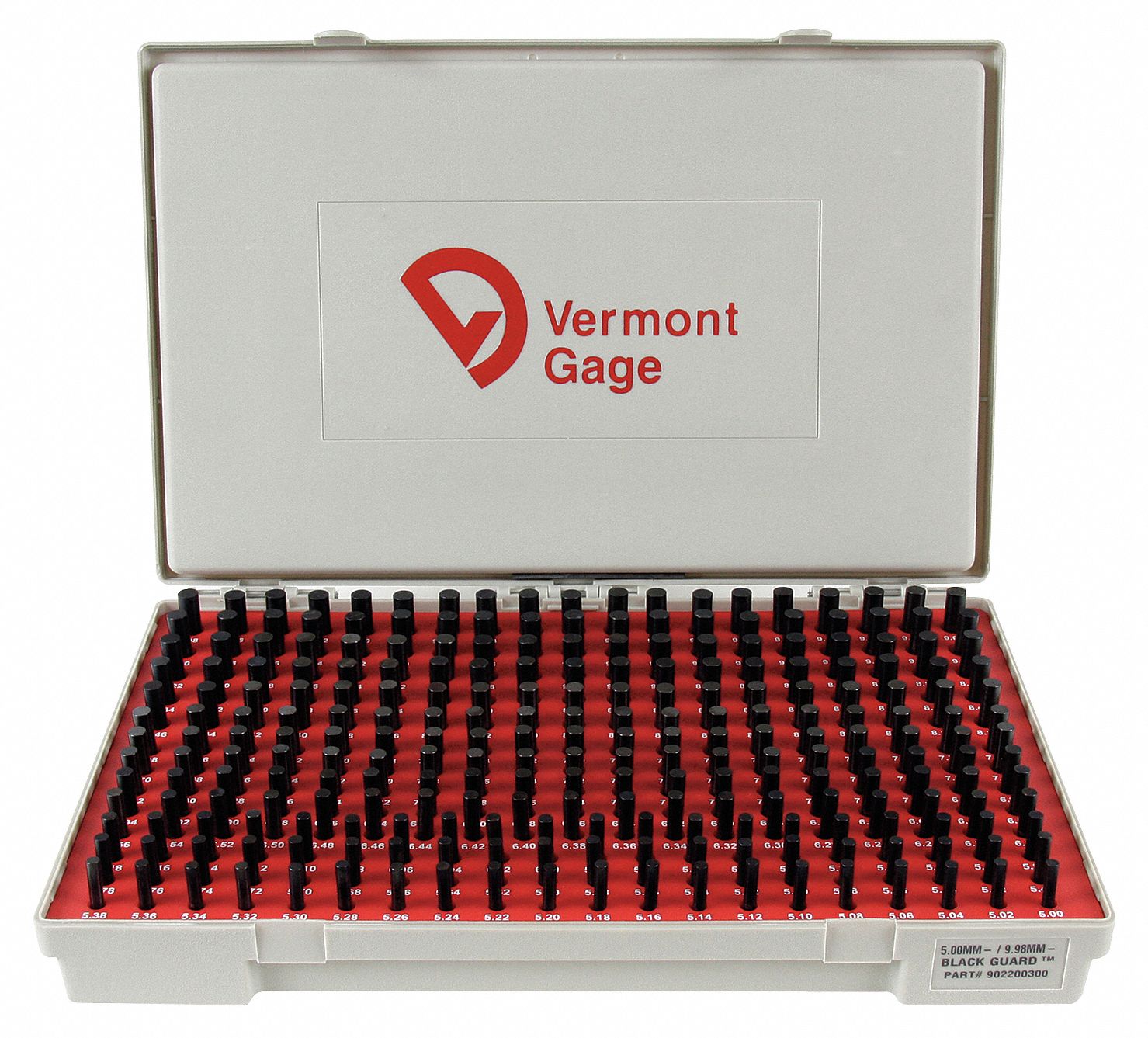 VERMONT GAGE Black OxideCoated Pin Gauge Set, Number of Gauges 250, Tolerance Class ZZ 5VUF0