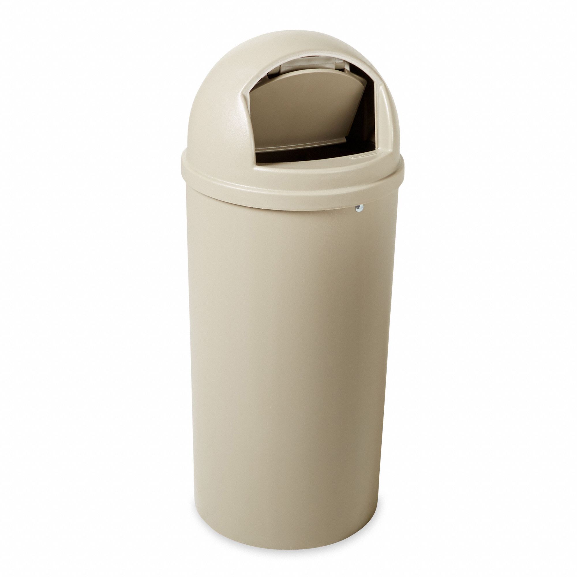 RUBBERMAID COMMERCIAL PRODUCTS Trash Can Round Beige 15 Gal Capacity