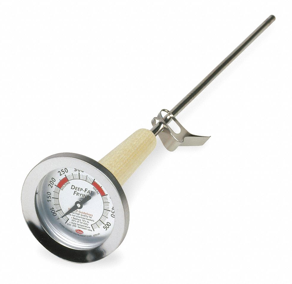 COOPER ATKINS Analog Stem Thermometer, 50° to 550° Temp. Range (F), 15
