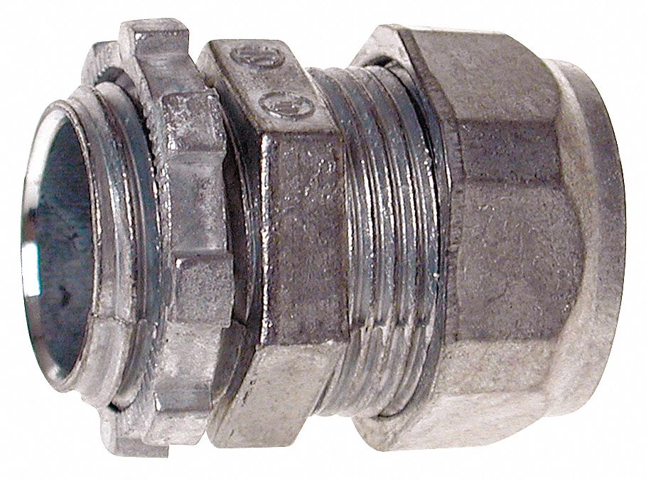 GRAINGER APPROVED 2" EMT Compression Connector, Rain Tight, 2‐15/64