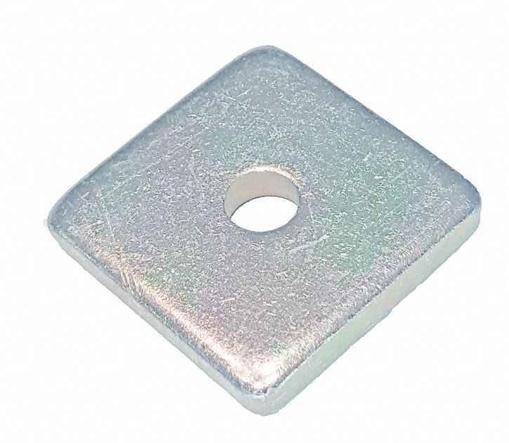 GRAINGER APPROVED Steel Channel Square Washer, Electro Galvanized