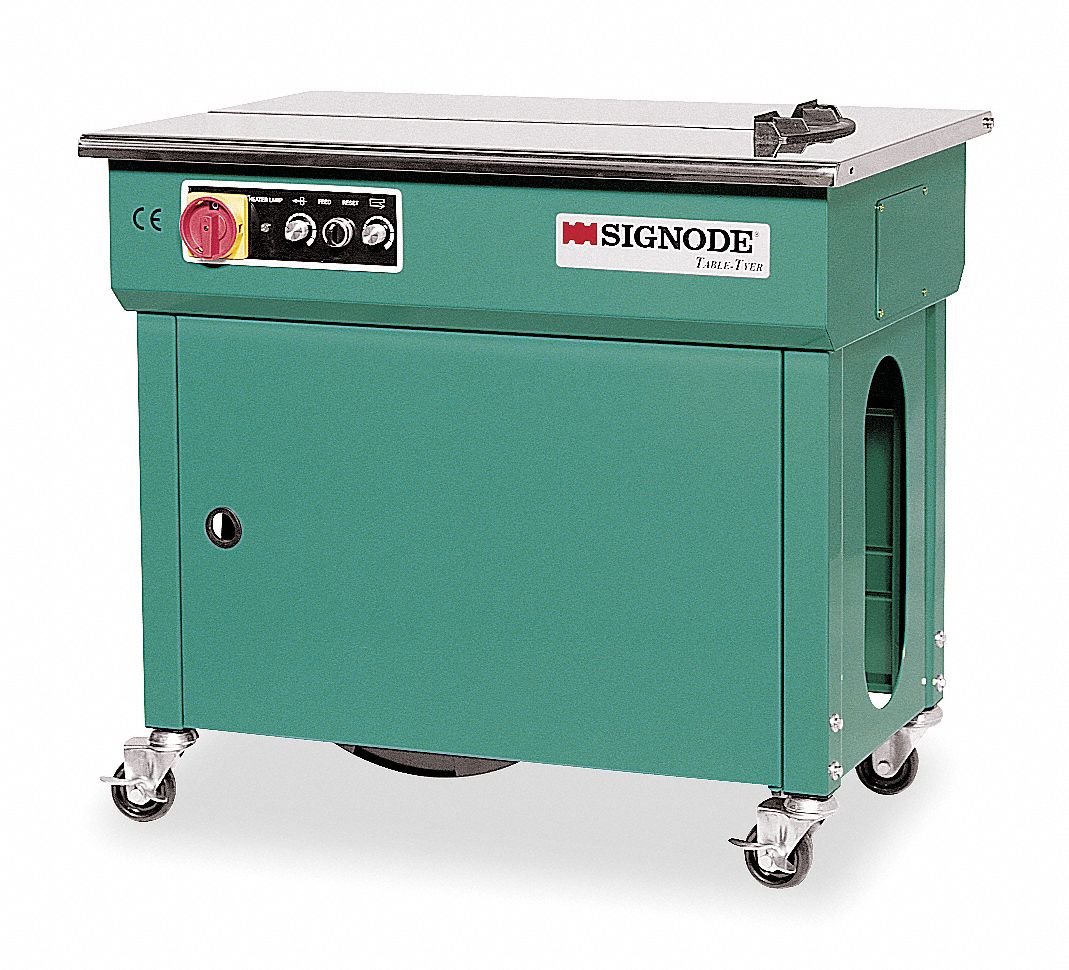 SIGNODE Tabletop Strapping Machine, Fits Strap Width 1/4 in to 1/2 in