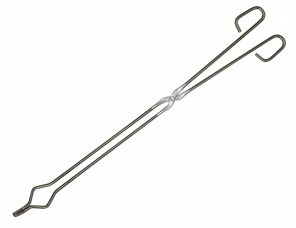GRAINGER APPROVED ExtraLong Tongs, Stainless Steel, 26 in Overall