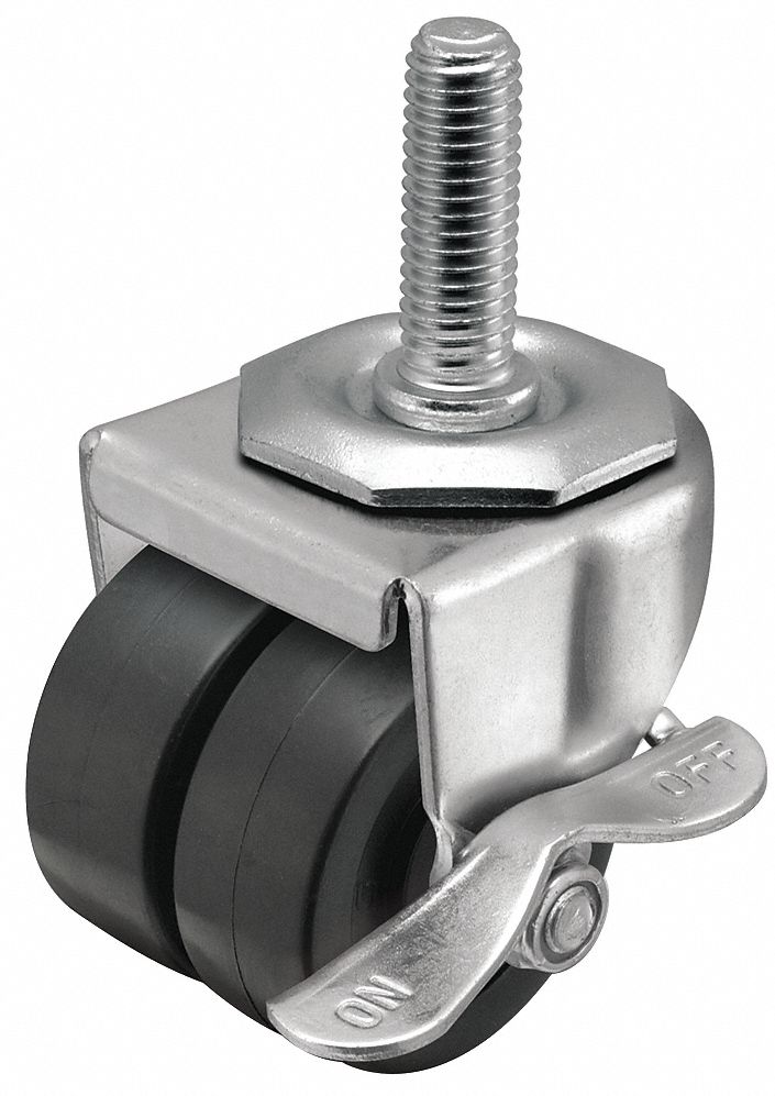 SHEPHERD CASTER LowProfile EasyTurn Threaded Stem Caster, 2 in Wheel