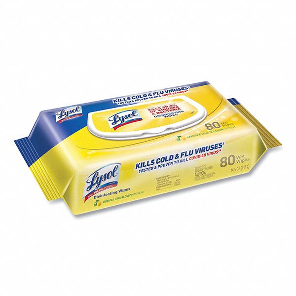 LYSOL Disinfecting And Sanitizing Wipes, Soft Pack, 8 1/2 in x 6 3/4 in