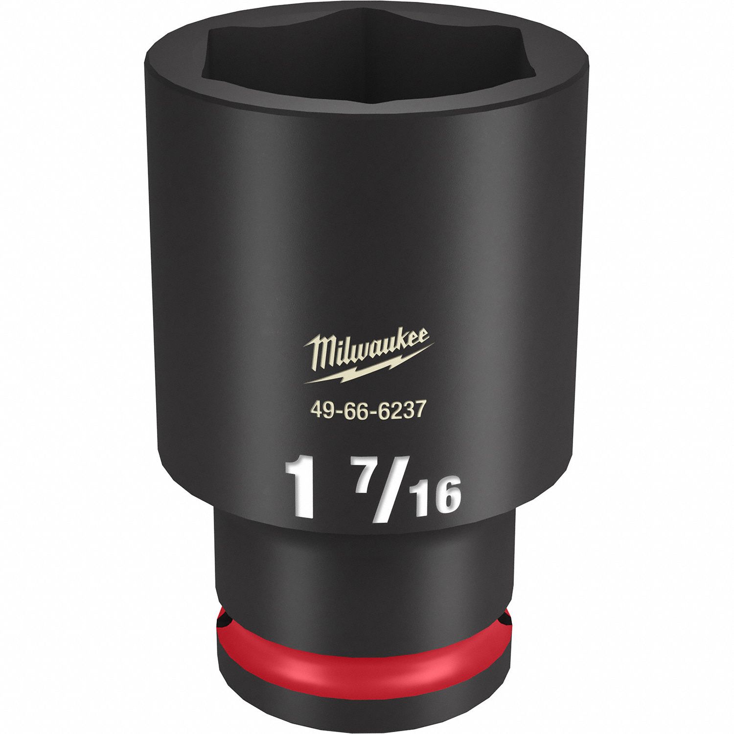 MILWAUKEE DEEP IMPACT SOCKET, Socket Size 1 7/16 in, Socket Shape 6