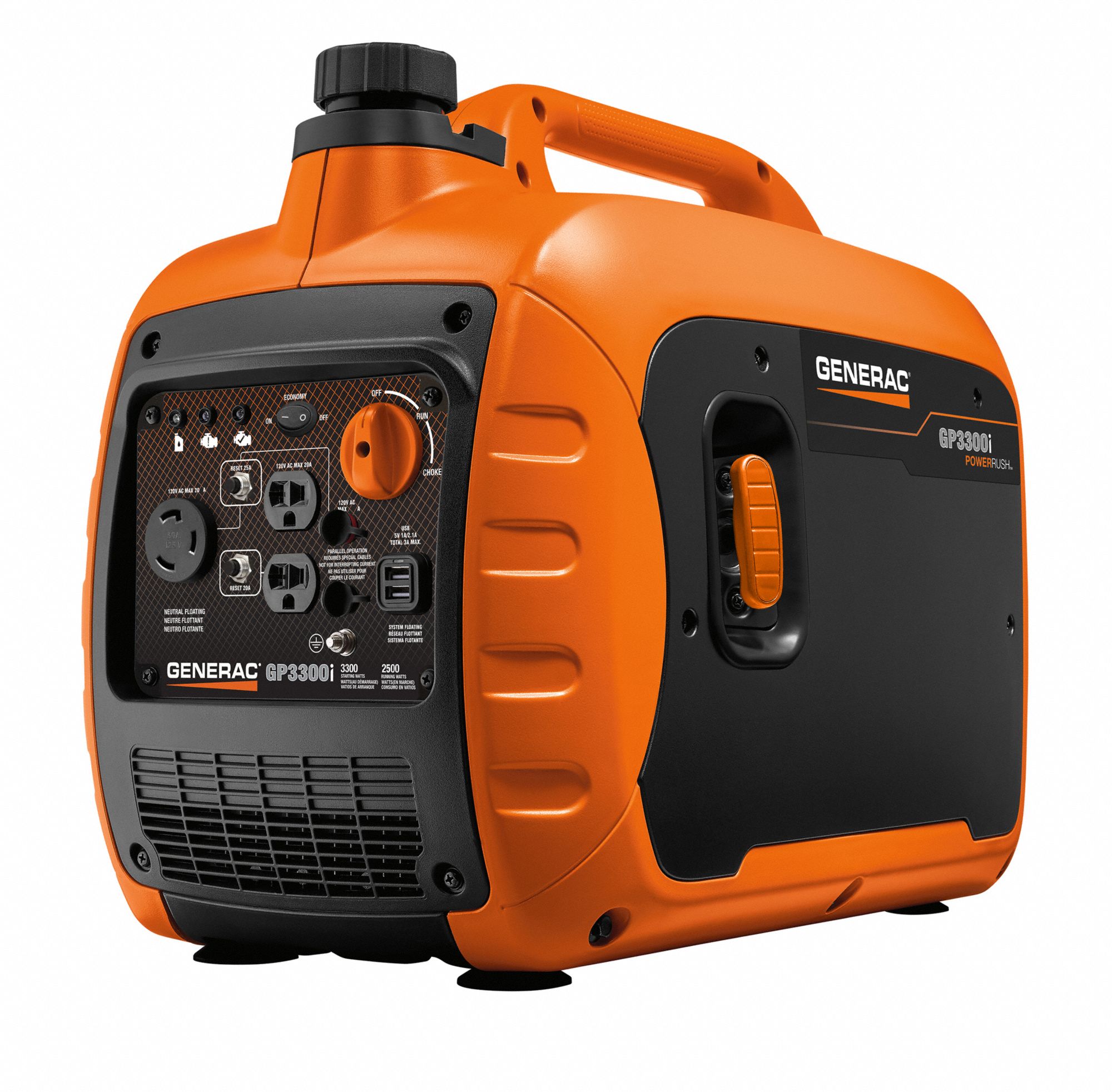 GENERAC Portable Inverter Generator Generator Rated Watts 2500 W 