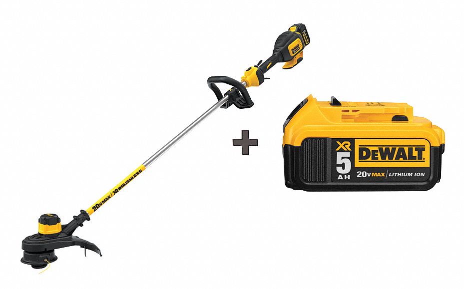 DEWALT Cordless String Trimmer Kit, Battery Fuel Type, 13 in Cutting