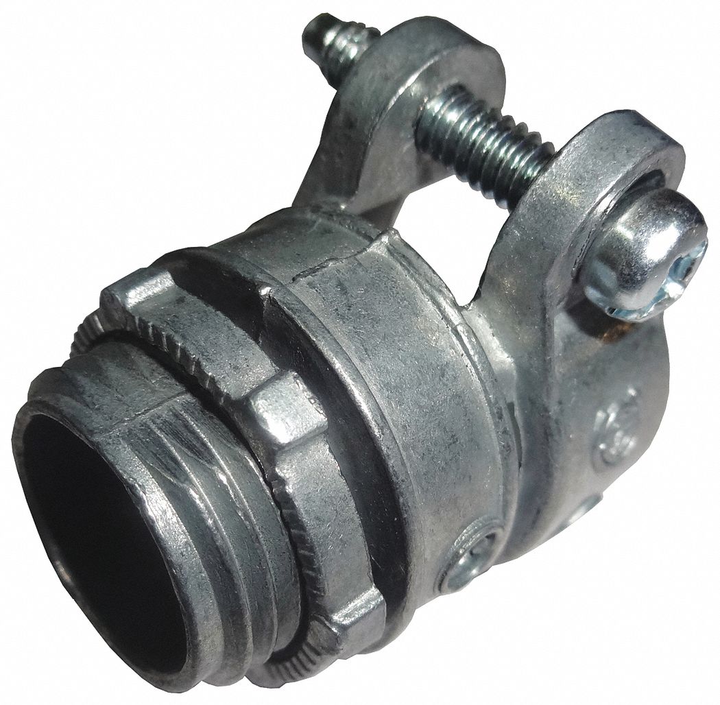 GRAINGER APPROVED Cable Connector, Straight, 1/2" Trade Size 6A416