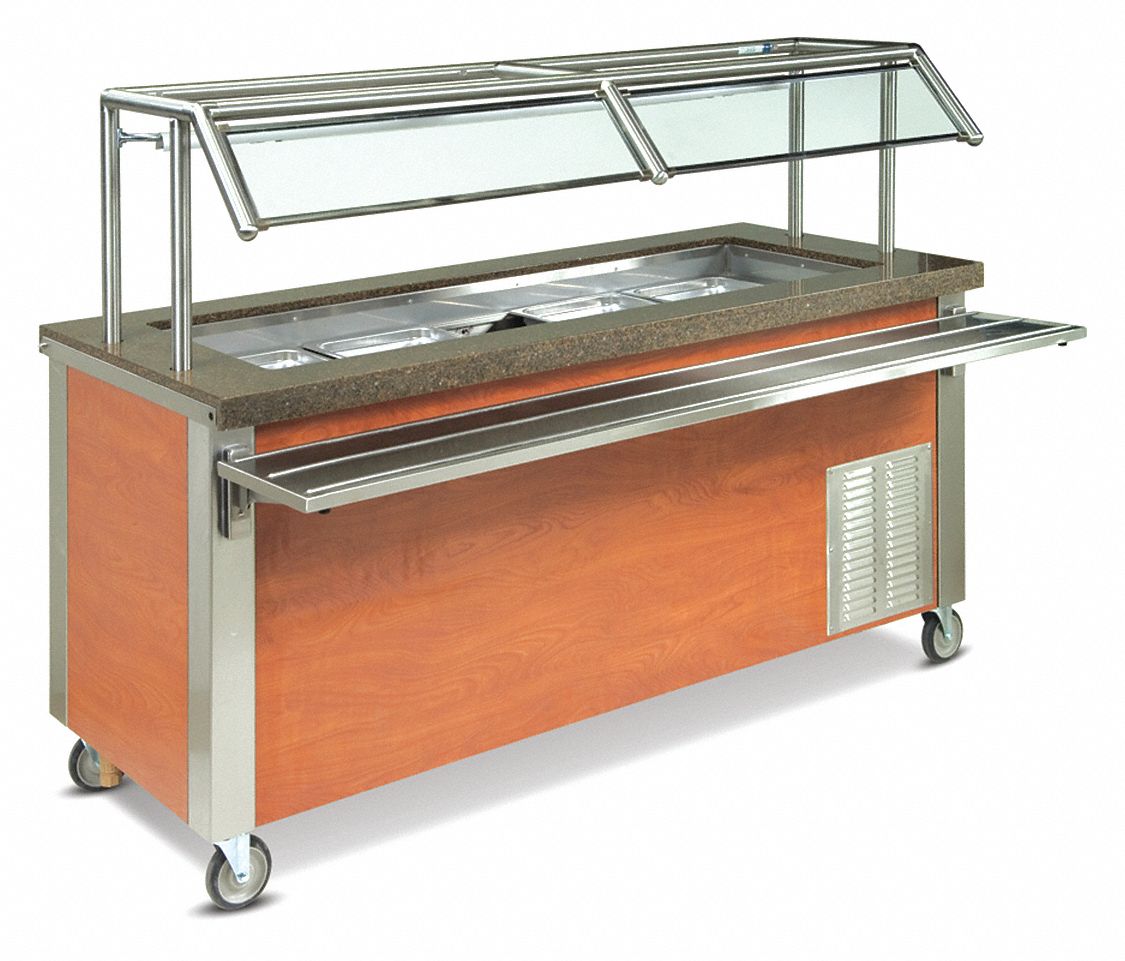 CARLISLE DINEX Cold Food Table, 6 Well 6AEJ0DXP6CM Grainger