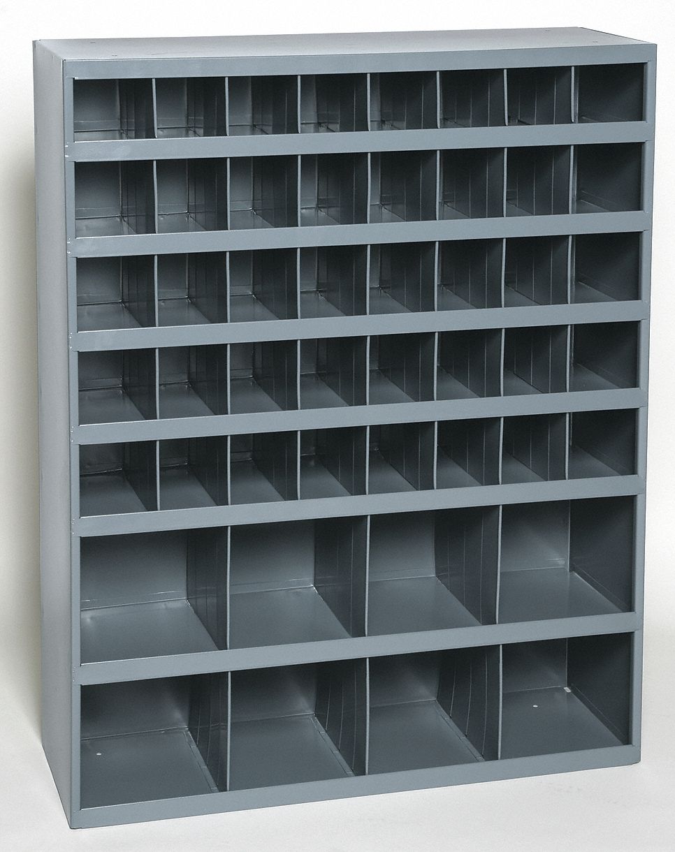 DURHAM MFG 333/4" x 12" x 42" Pigeonhole Bin Unit, Gray 6ALJ639995
