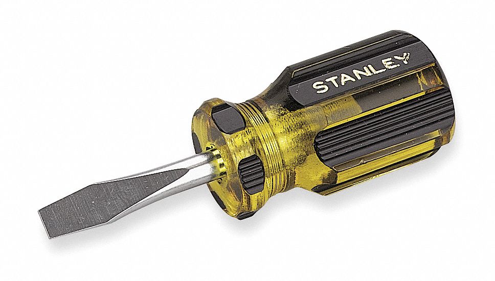 STANLEY Steel Screwdriver with 11/2" Shank and 1/4" Slotted Tip