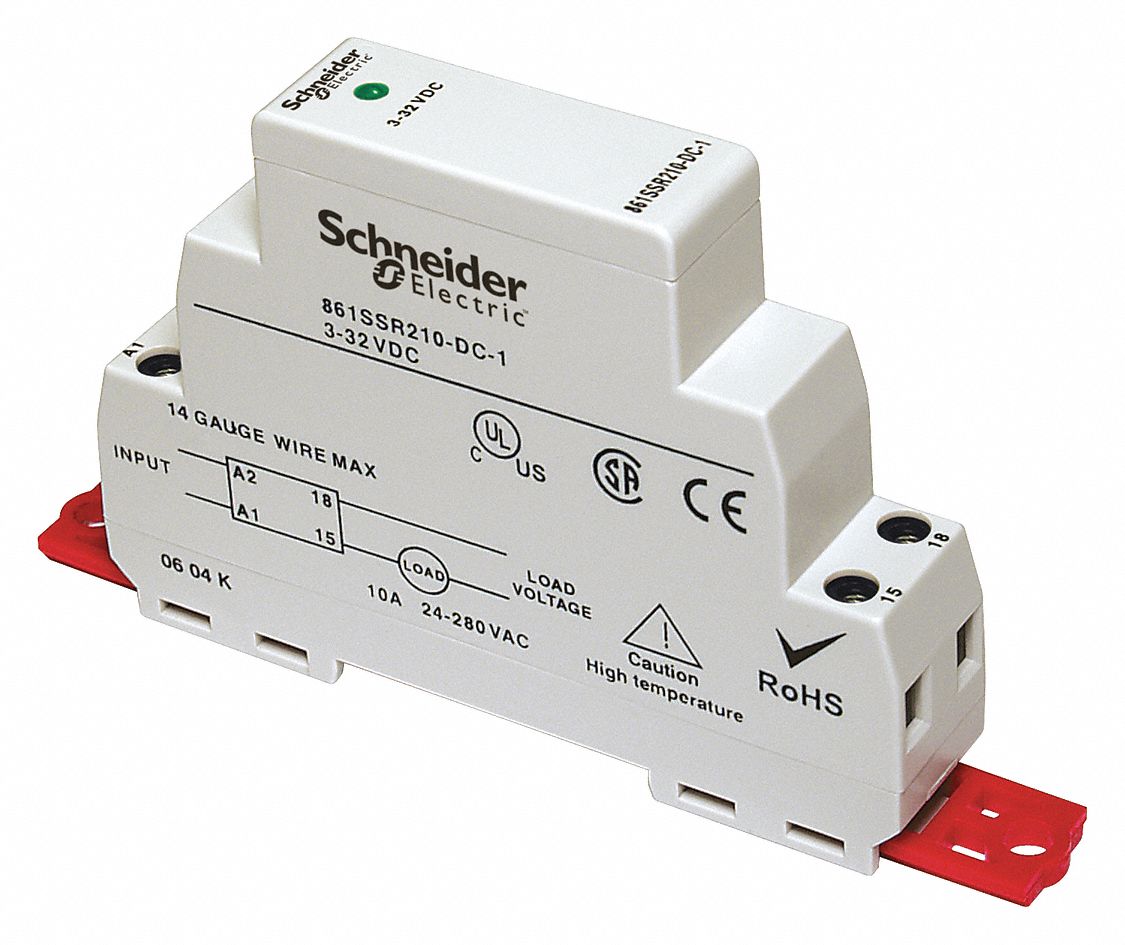 SCHNEIDER ELECTRIC Solid State Relay, Input or Control Voltage 3 to ...
