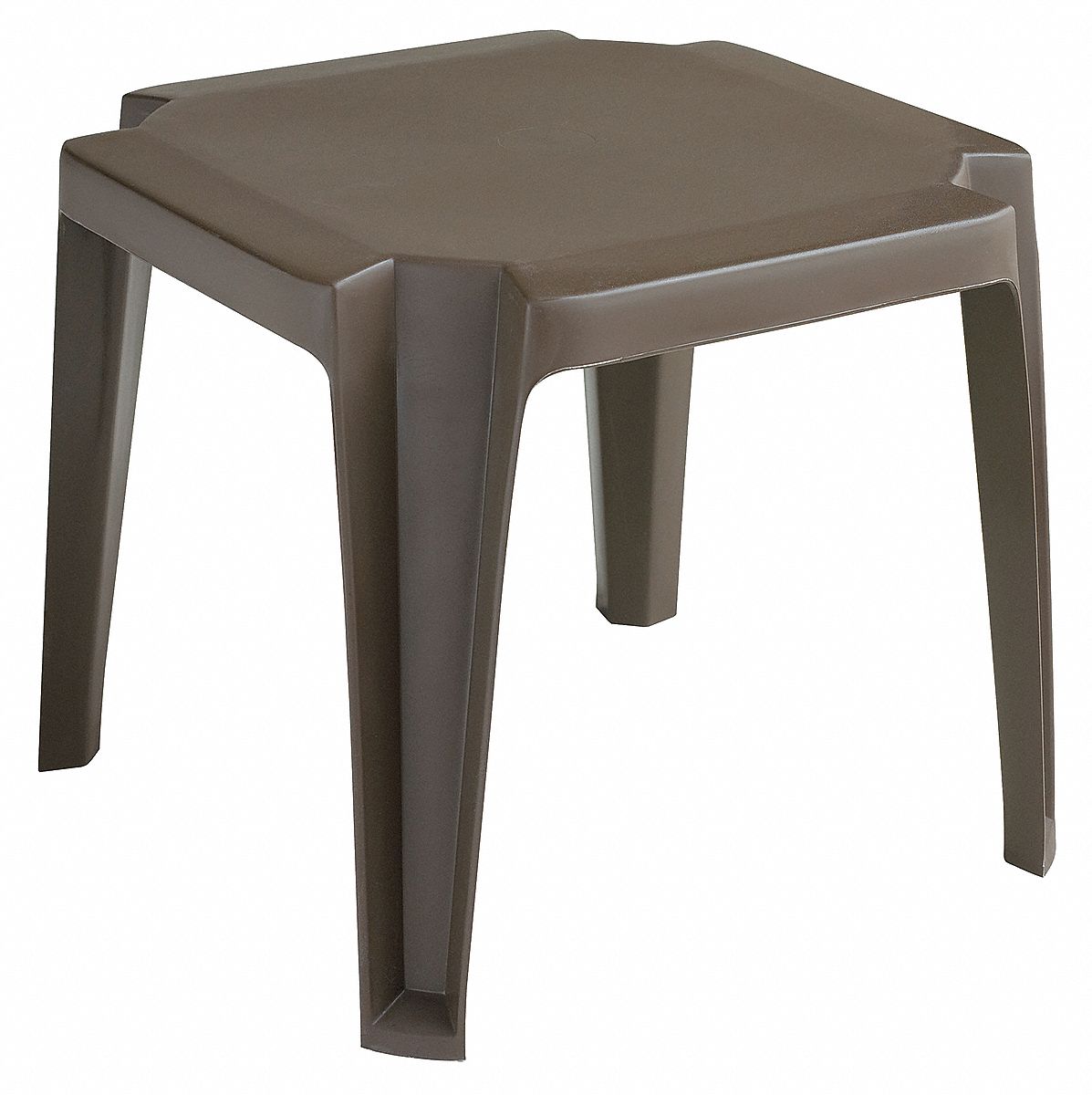 GROSFILLEX Solid OnePiece Molded Resin Side Table, Bronze Mist, 17 in