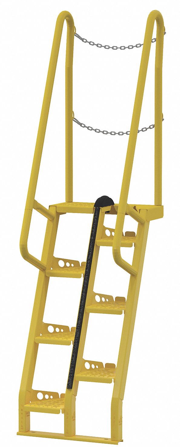 VESTIL Steel Alternating Tread Stairs, 48 1/8 in Top Step Height, 350