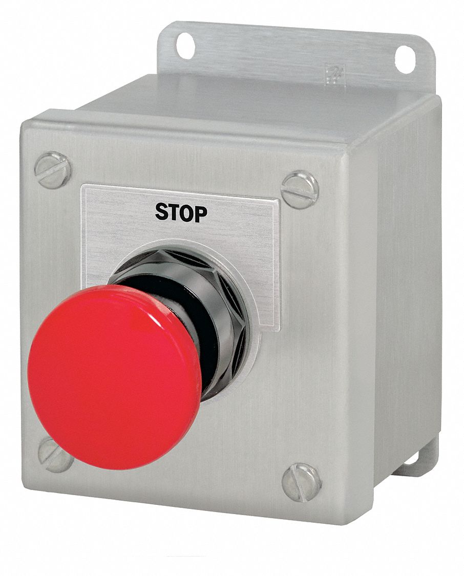 SIEMENS Push Button Control Station, 1NO/1NC, Stop, Push Button with