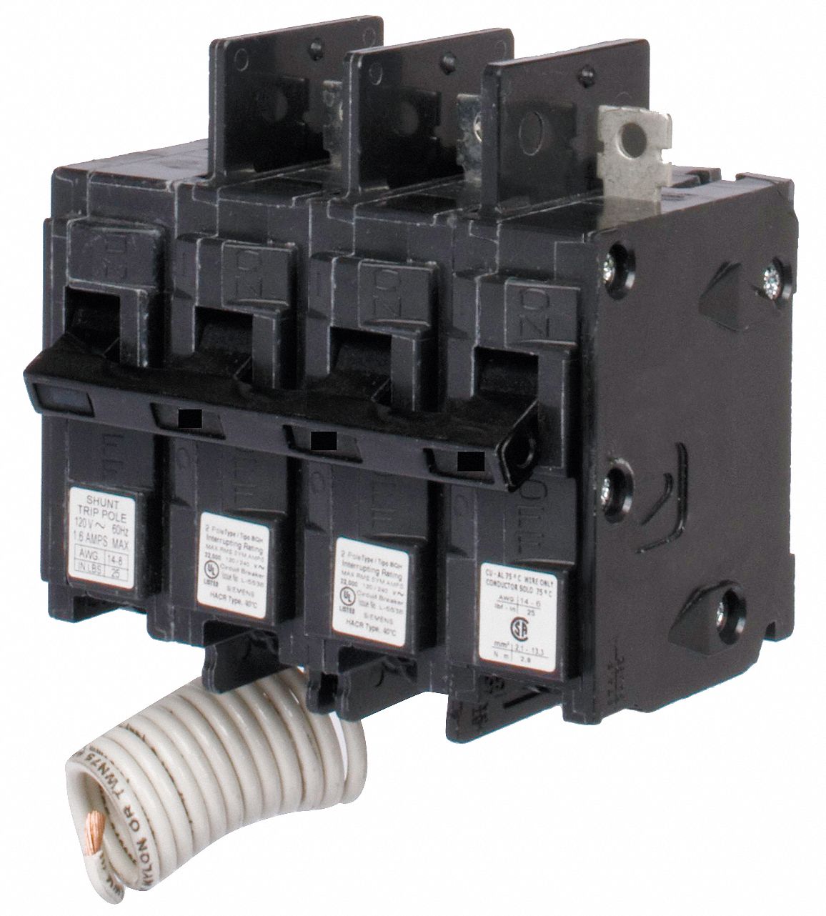 SIEMENS Miniature Circuit Breaker, Amps 70, Circuit Breaker Type Shunt